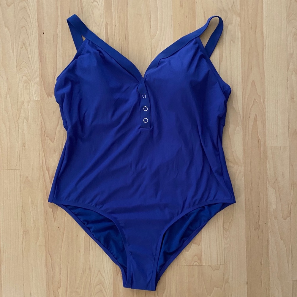 Xhilaration Target NWOT Blue Ribbed One Piece